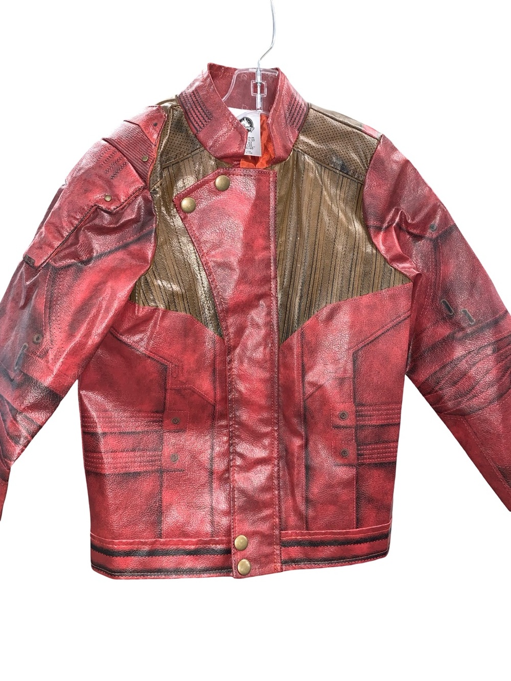 Disney Store Marvel Chris Pratt Star-Lord Faux Leather Kids Jacket Size 5-6